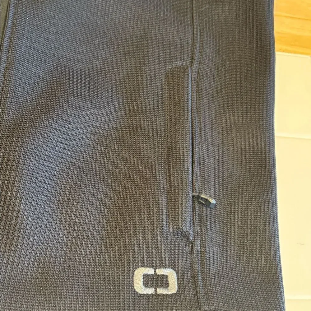 Ogio Full-Zip Black Knit Performance Jacket Men’s Lg Centennial Hyundai Logo